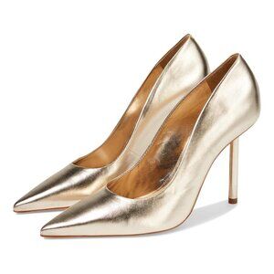 Schutz Lou Pin Heel Stilettos - Gold